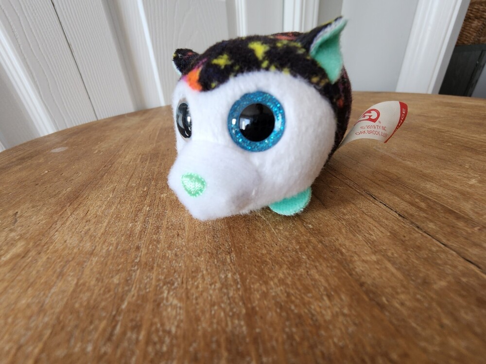 2019 TY TEENY BEANIE BOOS PRINCE THE HUSKY PLUSH MCDONALDS Euc Happy Meal Toy